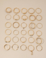 30pcs Punk Style Rings Set - Gold YAAYA Boutique 100032