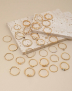 30pcs Punk Style Rings Set - Gold YAAYA Boutique 100032