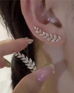 Stud Earrings With Wheat Ear Tassel YAAYA Boutique 100009 - 3