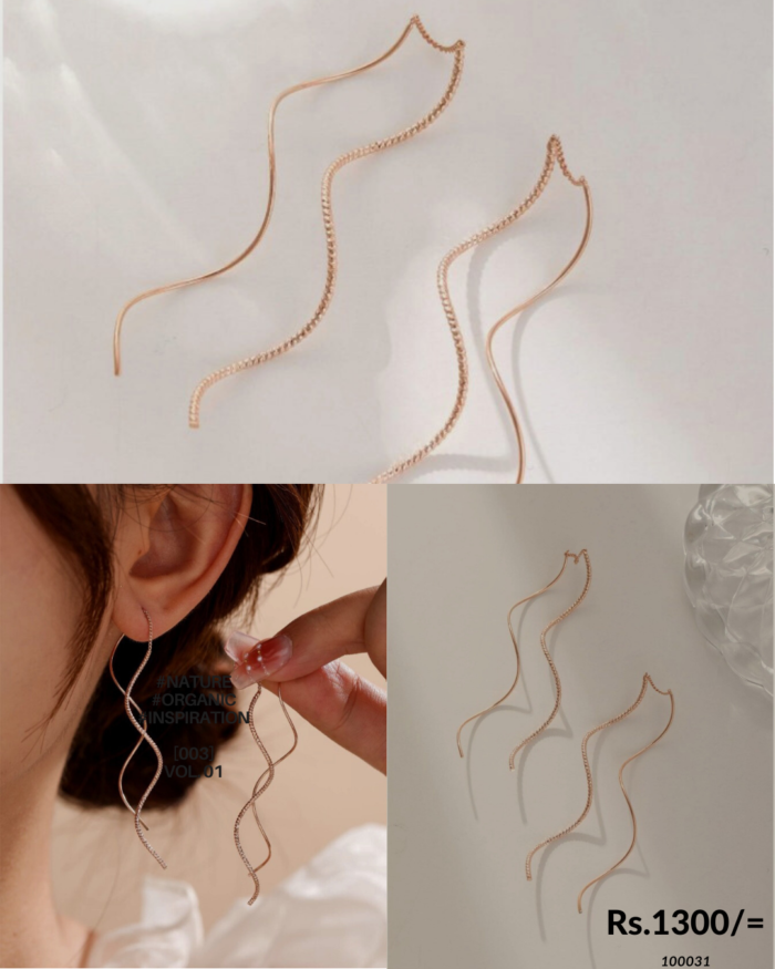 Wave Threader Earrings YAAYA Boutique 100031