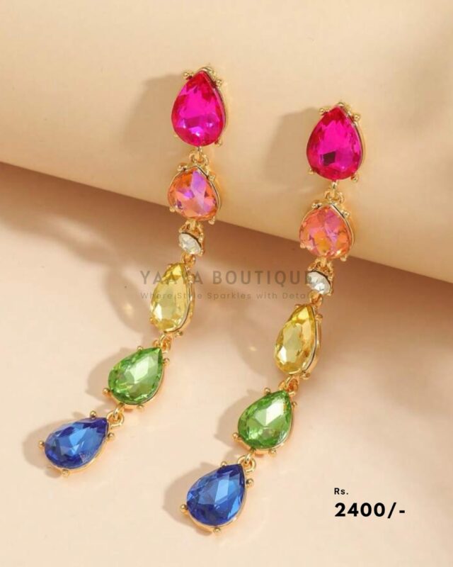 Silver Plated Elegant Long Drop Earrings