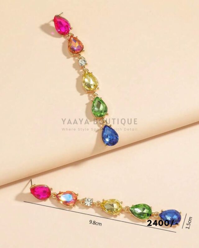 Silver Plated Elegant Long Drop Earrings